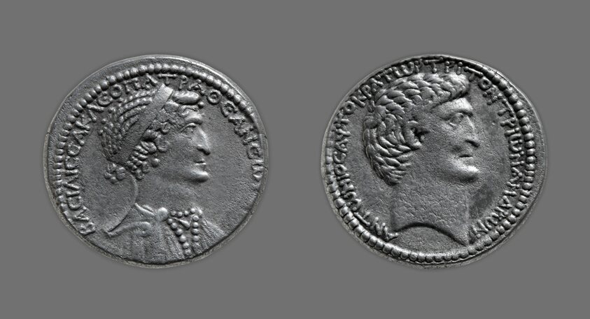 Tetradrachm (Coin) Portraying Queen Cleopatra VII