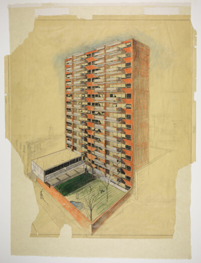 High Rise Apartment Building Twenty Two, Chicago, Illinois, Perspective