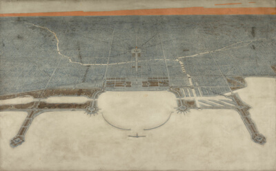 View Looking West Over the City, 1909 Plan of Chicago