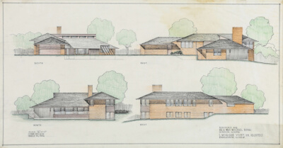 Mr. and Mrs. Michael Buhai House, Glencoe, Illinois, Elevations