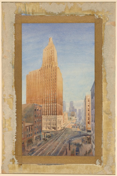 Trustees System Service Building, Chicago, Illinois, Presentation Drawing