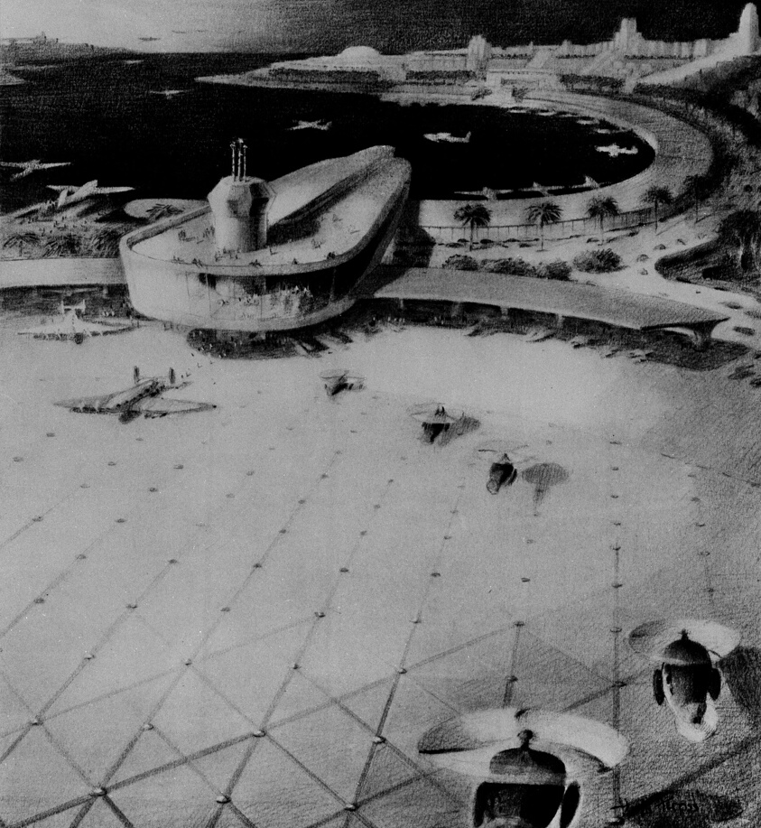 Trinity Portland Cement Company Promotional Material, Airport of the Future, Aerial Perspective