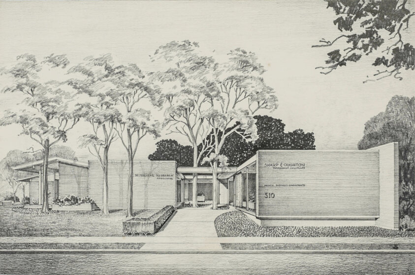 Five Ten Green Bay Road Office Building, Winnetka, Illinois, Design Study