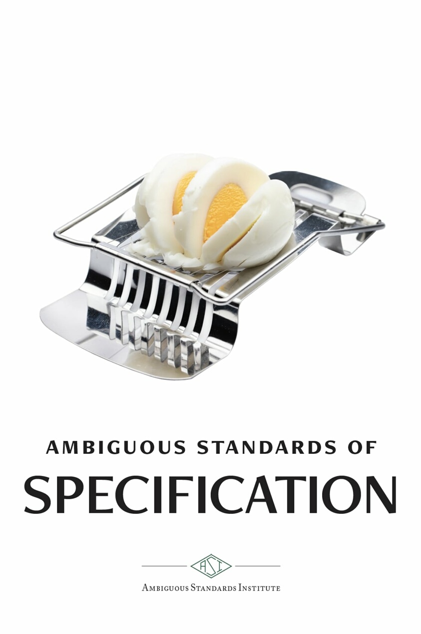 Ambiguous Standards of Specification (I)