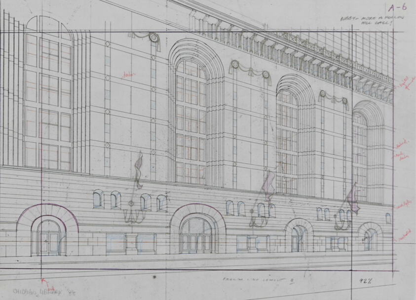 Harold Washington Library, Chicago, Illinois, Line Perspective