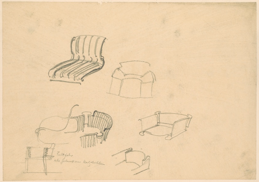 Chair Studies, Conchoidal Chairs, Sketch