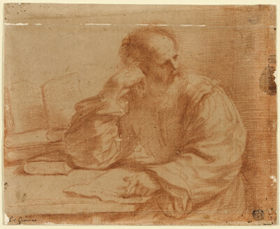 Bearded Man Seated at Table