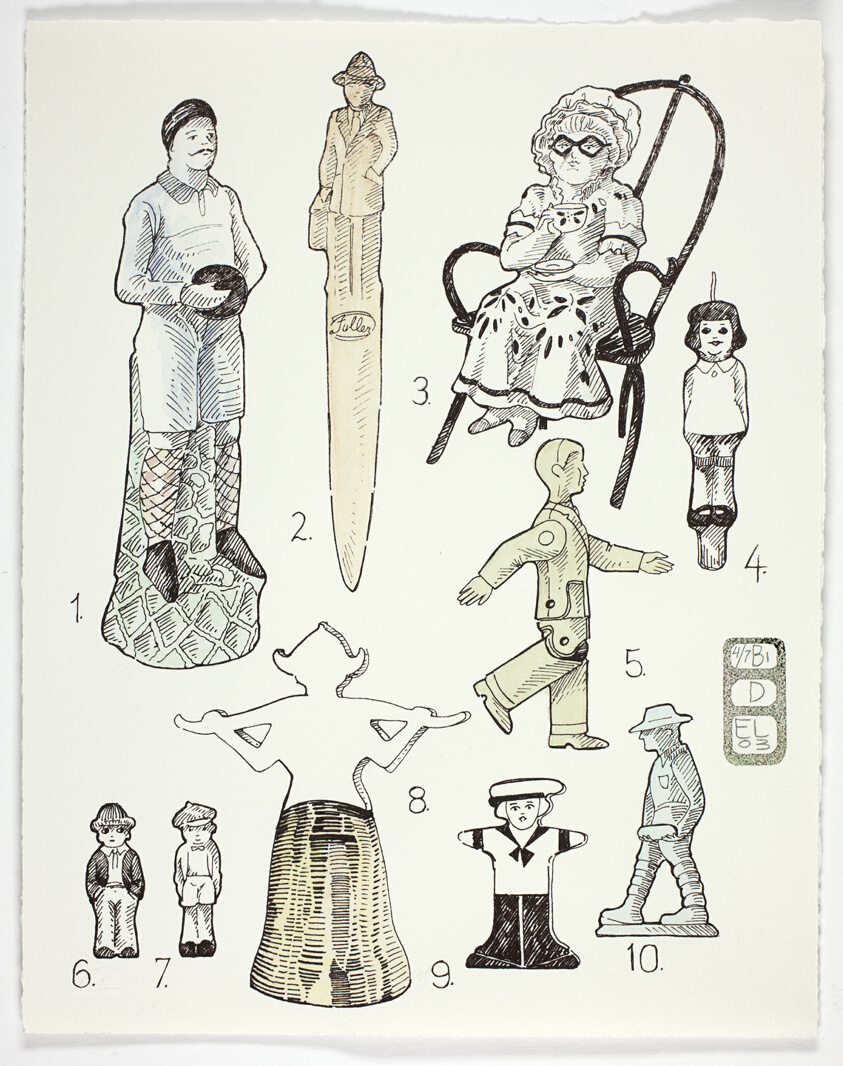 Plate D, Volume I, Book I, Personae, from Index: The Objects of My Obsession