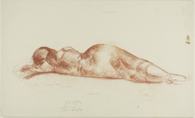 Study of Sleeping Woman Seen from Behind for Sleep, Central Park