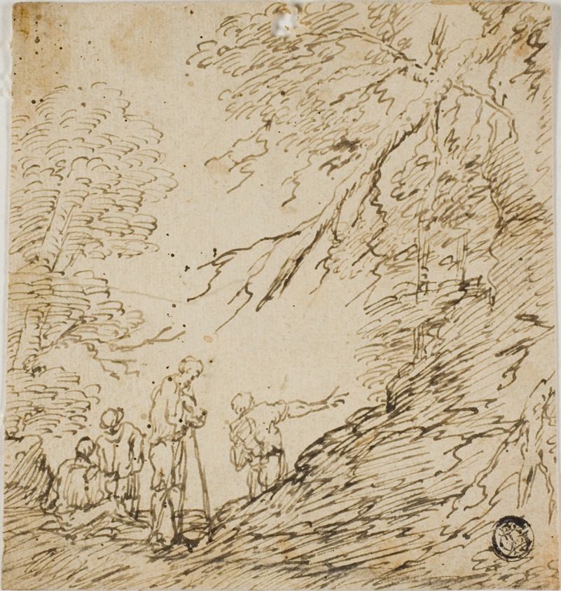 Four Men in Forest