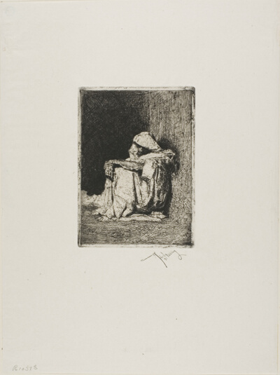 Arab Seated, His Hands Crossed on His Knees