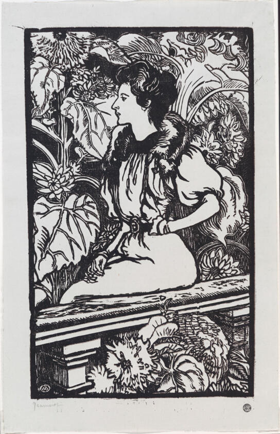 Young Woman Seated in a Garden