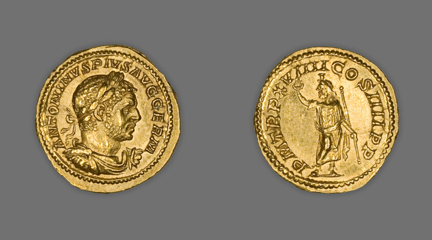 Aureus (Coin) Portraying Emperor Caracalla