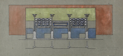 Textile Arcade, United Provinces Exhibition, Lucknow, India, Elevation