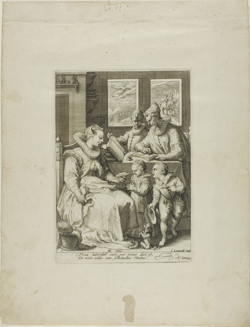 Morning, plate one from Four Times of Day