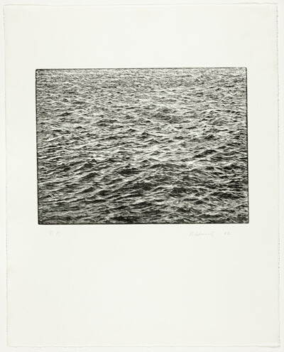 Ocean Surface Woodcut 1992