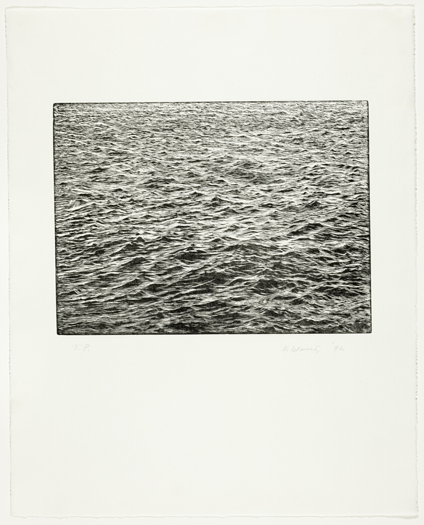Ocean Surface Woodcut 1992