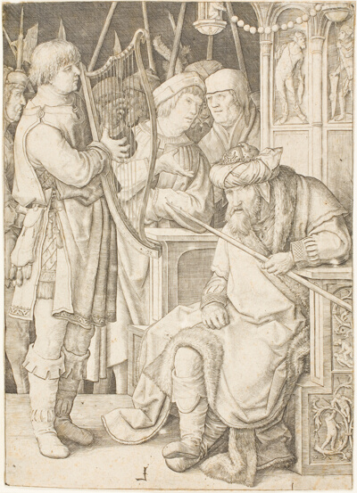 David Playing the Harp Before Saul