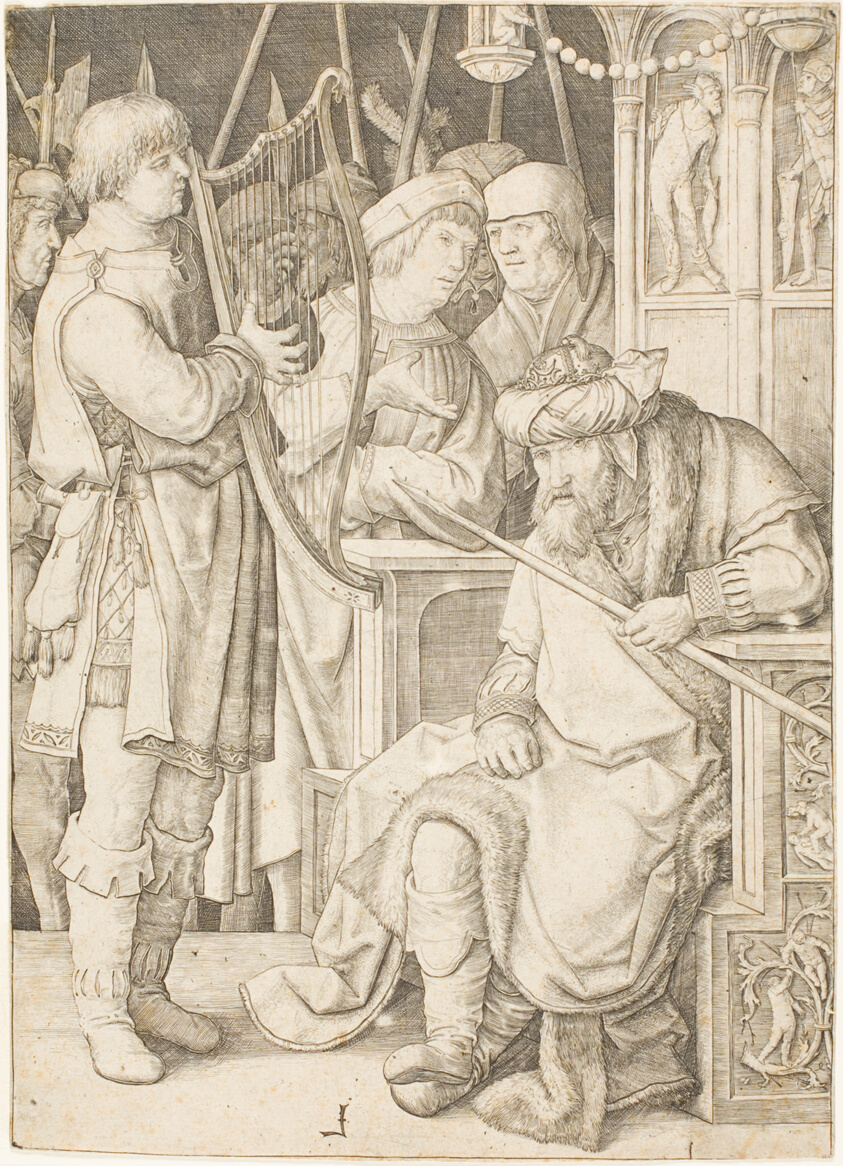 David Playing the Harp Before Saul