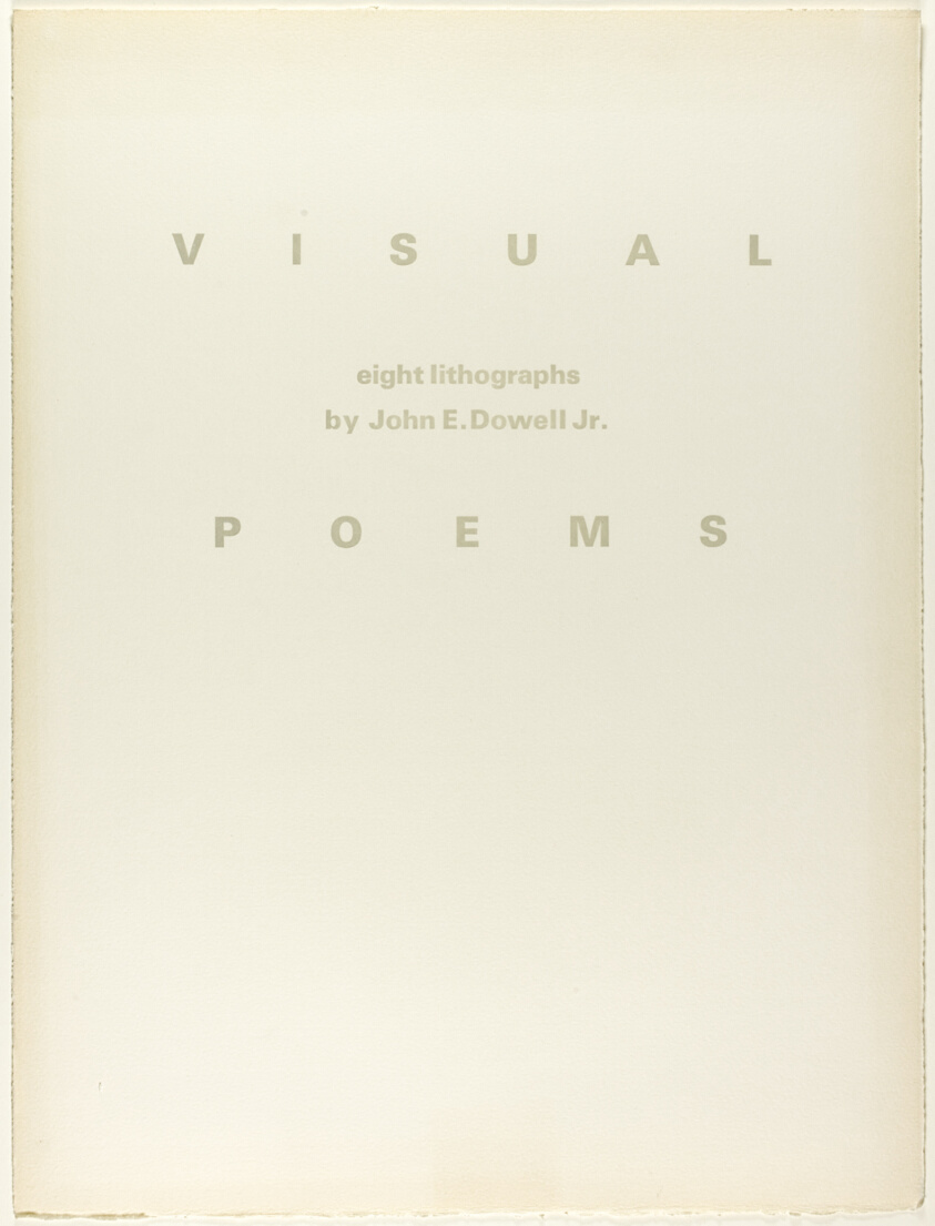Title Page, from Visual Poems