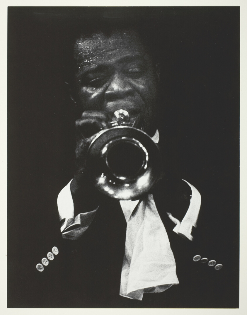 Louis Armstrong Playing the Trumpet, from the series "Jazz Street"