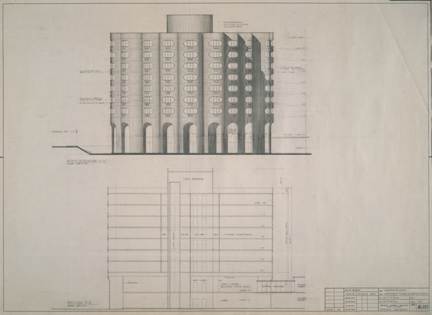 Metro Plaza: Apartment Tower, Elevation and Section