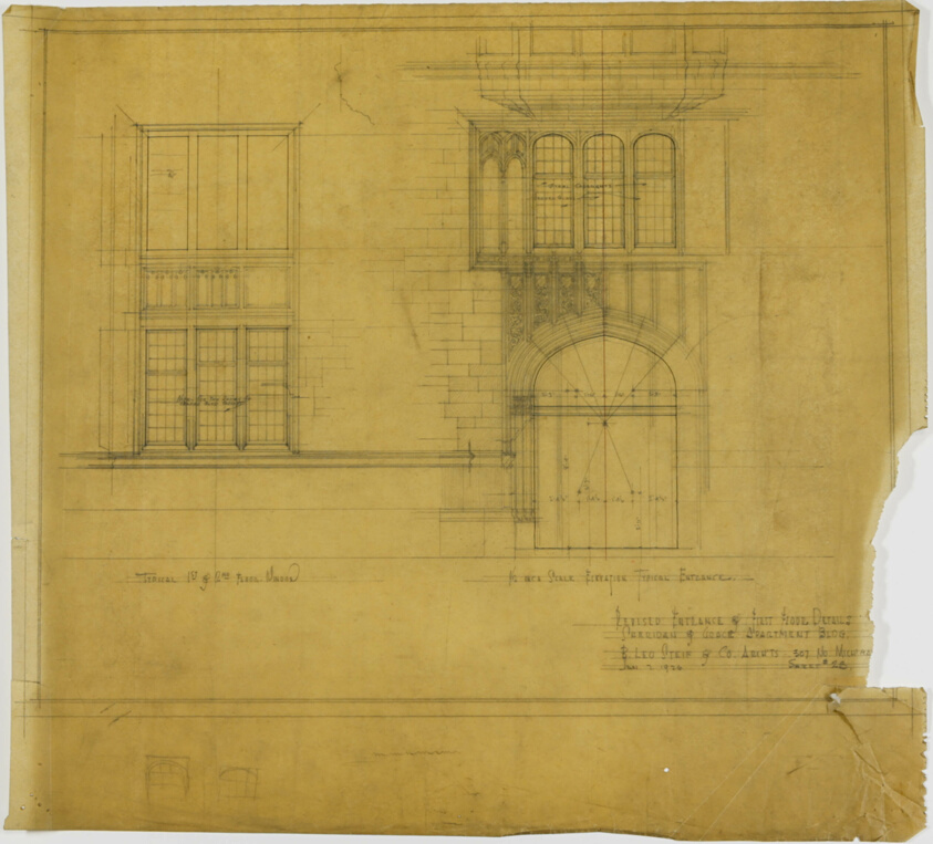 Sheridan Grace Apartment Building, Chicago, Illinois, Architectural Revisions