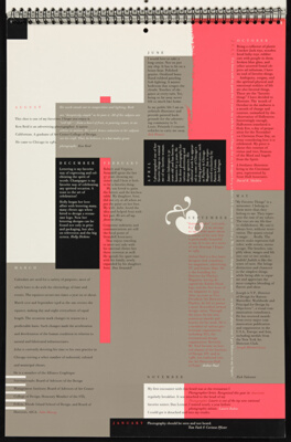 Johns Byrne, My Favorite Things, Calendar