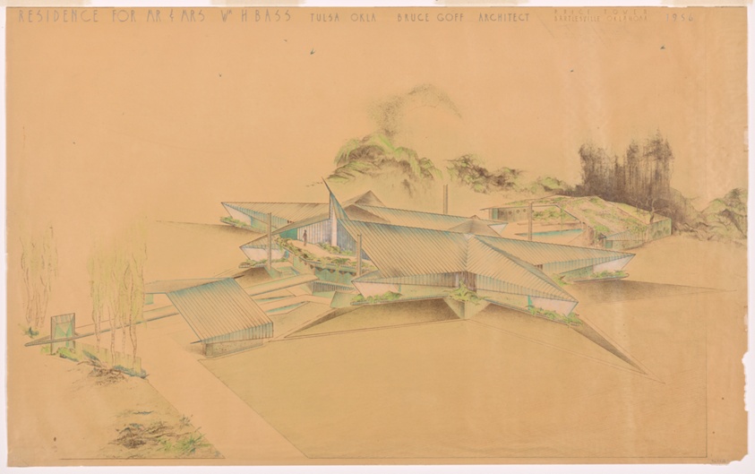 Bass House, Tulsa, Oklahoma, Aerial Perspective