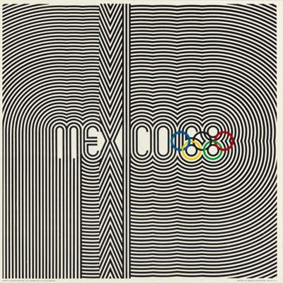 Mexico 68 Olympics Logo Poster (no. 1 1/2)