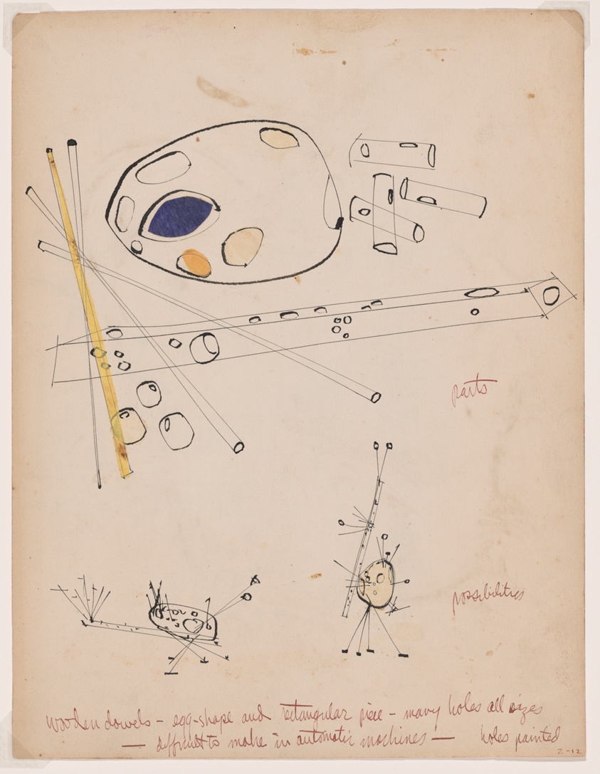 Drawing for Wood Toys, Student Project, Institute of Design, Chicago, Illinois