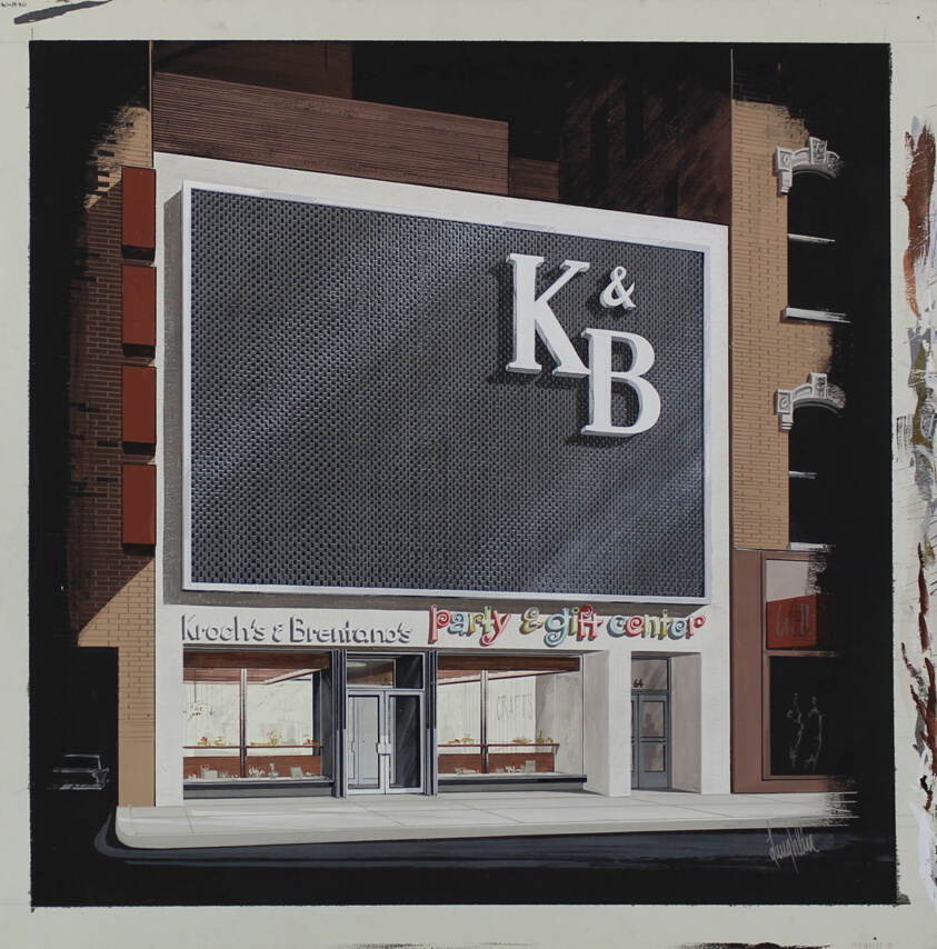 Kroch's and Brentano's Party and Gift Center, Chicago, Illinois, Presentation Drawing