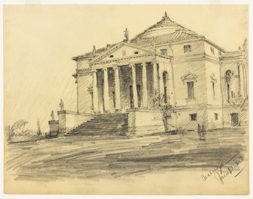 Villa Rotonda, Vincenza, Italy, Travel Sketch