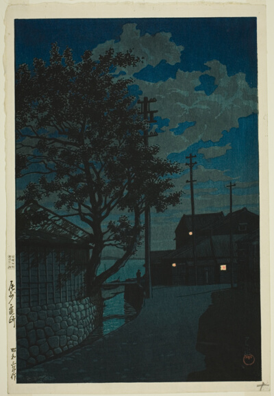 Kamezaki in Owari Province (Kamezaki Bishu), from the series "Souvenirs of Travel, Third Series (Tabi miyage dai sanshu)"