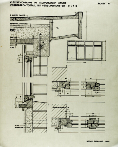 Treppenlosen House, Berlin, Window Sections and Details