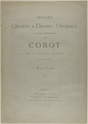 Cover and Text for Album Douze Croquis et Dessins Originaux