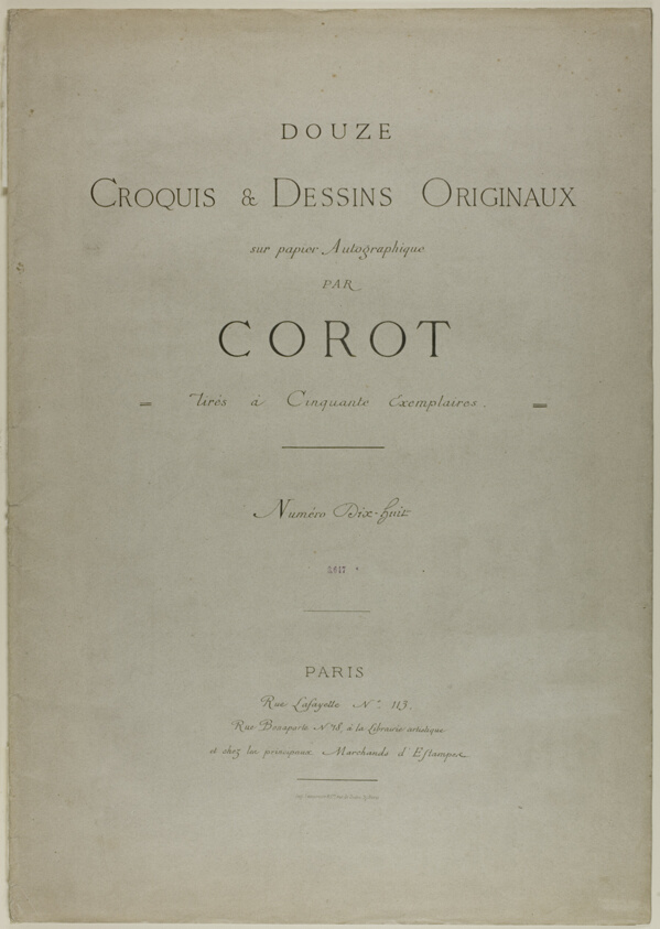 Cover and Text for Album Douze Croquis et Dessins Originaux
