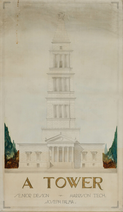 Classical Tower, Student Drawing