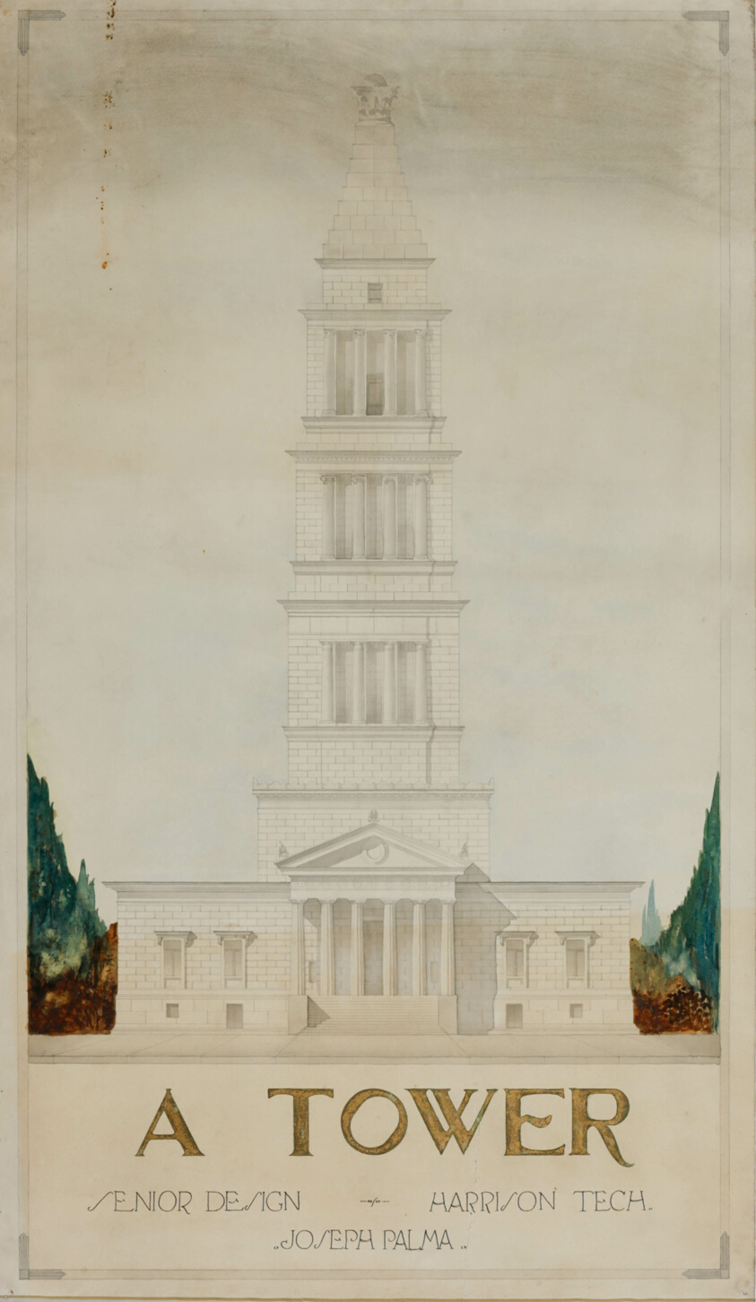 Classical Tower, Student Drawing