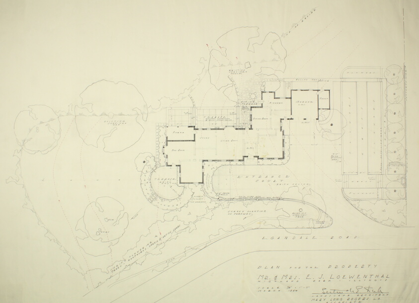 Mr. and Mrs. Loewenthal House, Highland Park, Illinois, Site Plan