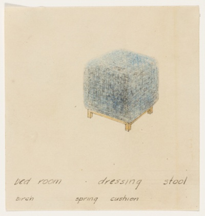 Isometric Furniture Design Studies, Bedroom Dressing Stool