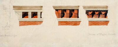 Cornice Studies, Chicago, Illinois, Design Drawing
