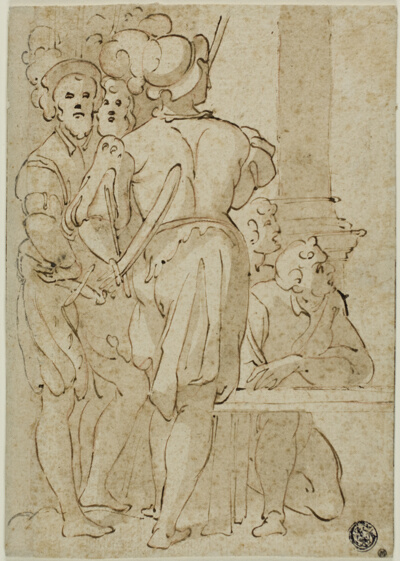 Standing Soldiers and Kneeling Figures
