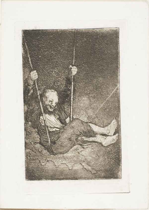 Old man on a swing