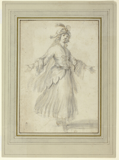 Female Dancer in a Costume for a Theatre Performance