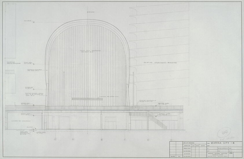 Marina City: Theater West Elevation