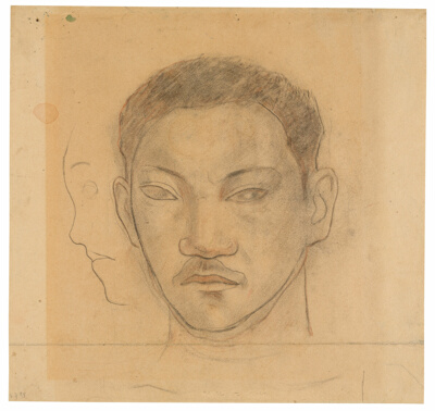 Head of a Tahitian with Profile of Second Head to His Right