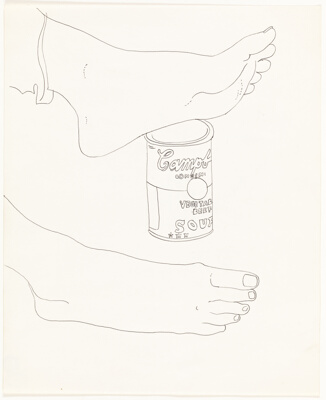 Feet with Campbell's Soup Can