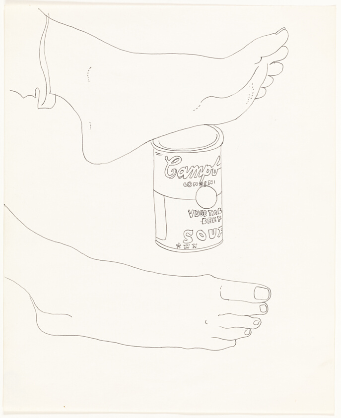 Feet with Campbell's Soup Can