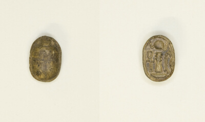 Scarab: Hieroglyphs (wAs-sign, Dd-sign, anx-sign)